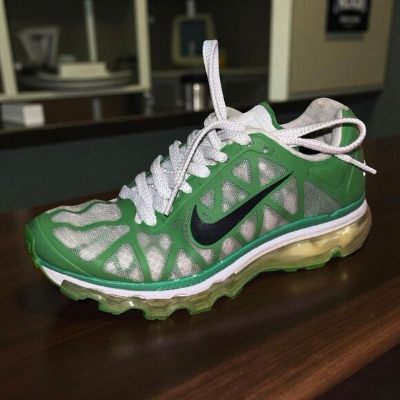 Nike Air Max 2011 Hyper Verde Green-Anthracite-White Running Shoe Sneaker Size 5